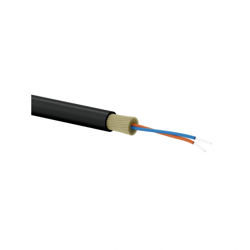 Kabel światłowodowy OS2 abonencki FTTx okrągły SM 1J 9/125 LSOH czarny ALANTEC