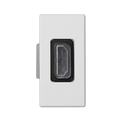 Płytka K45/2 adapter HDMI-HDMI 22,5x45mm + wkład; czysta  biel